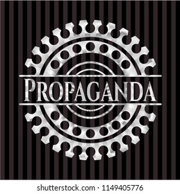 Propaganda silver shiny emblem