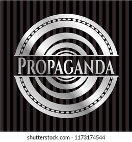 Propaganda silver shiny emblem