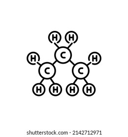 Propane formule color line icon. Pictogram for web page, mobile app, promo.