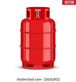 Propane Gas cylinder. Vector Illustration isolated on white background.