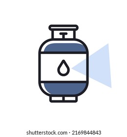 Propane Gas Cylinder Vector Isolated Icon. Barbecue And Bbq Grill Sign. Graph Symbol For Cooking Web Site And Apps Design, Logo, App, UI