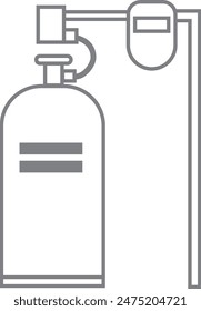 Propangas- und Gaszähler-Icon-Bild