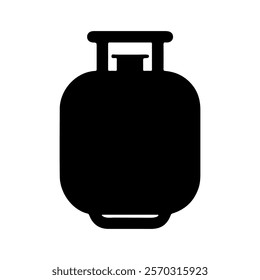 Propane gas tank icon silhouette vector illustration on white background.