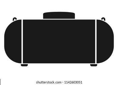 Propane Gas Tank Silhouette Icon. Clipart Image Isolated On White Background