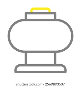 Propane tank icon. Concept of gas storage, energy, and fuel.