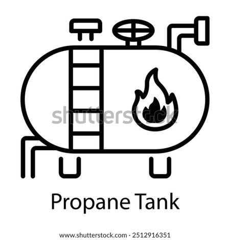 Propane tank line style icon 
