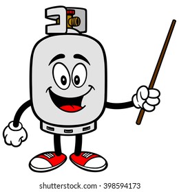Propane Tank with a Pointer