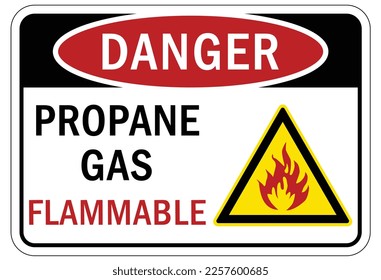 Propane warning chemical sign and labels