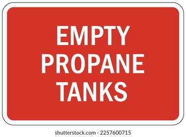 Propane warning chemical sign and labels