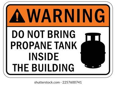 Propane warning chemical sign and labels