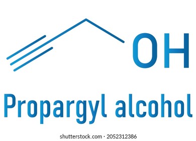 Propargyl alcohol molecule. Skeletal formula.