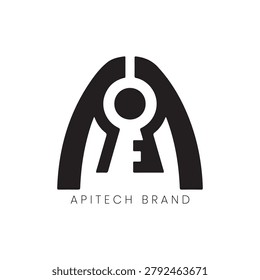 Propel your digital vision forward with this high-performance Apitech tech logo. This emblem is engineered to symbolize the seamless synchronization of complex data systems, projecting a brand identity defined by architectural reliability, cutting-edge software engineering, and modern technical prowess.