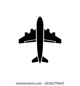 Propeller Airplane Top Silhouette for Aviation and Flight Concepts