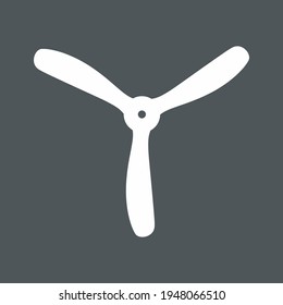 Propeller airplane vector illustration cut