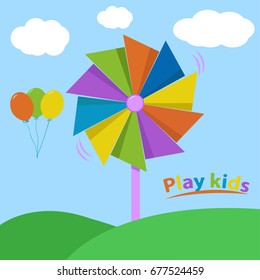 Propeller blades colorfull vector eps 10