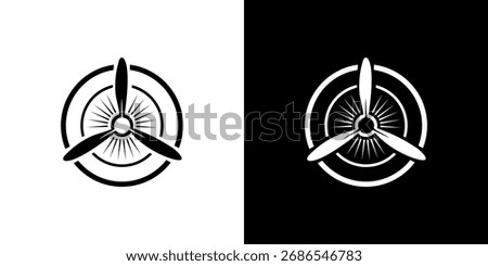Propeller circle graphic fan engine motor turbine plane rotation isolated
