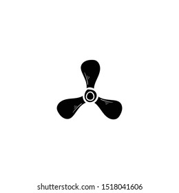 propeller doodle icon vector hand drawing 