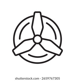 Propeller drone icon vector design illustration in trendy style