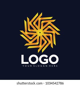 Propeller drone logo icon