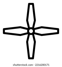Propeller Drone and quadcopter icon outline