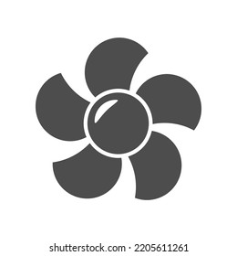 Propeller or fan glyph icon