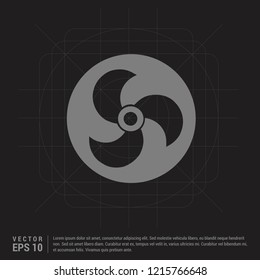 Propeller fan icon - Black Creative Background - Free vector icon