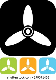 Propeller fan vector icon