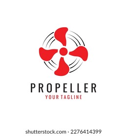 Propeller Flat Design with Vector Simple Concept.