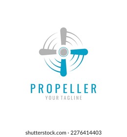 Propeller Flat Design with Vector Simple Concept.