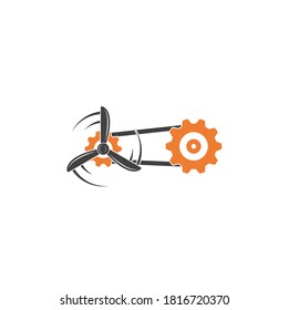 propeller gear belt engine icon  vector illustration design template