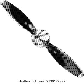 propeller halftone element design monochrome halftone stipple layout banner aviation