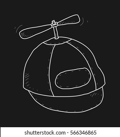 propeller hat doodle
