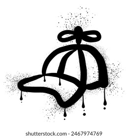  Propeller hat graffiti with black spray paint