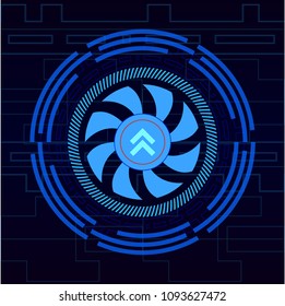 propeller hud style, vector clip art