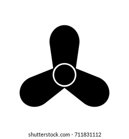 Propeller icon ,black sign design