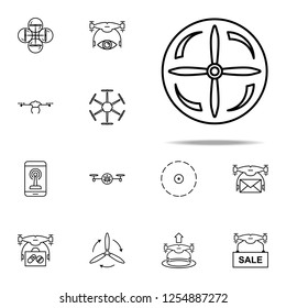 propeller icon. Drones icons universal set for web and mobile