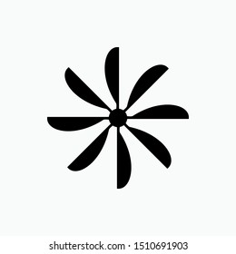 Propeller Icon. Fan 
Illustration. Applied as Trendy Symbol for Design Elements, Websites, Presentation and Application - Vector.