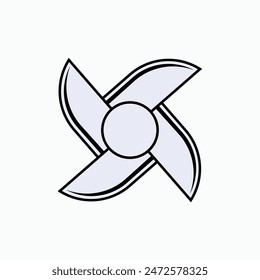 Propeller Icon. Fan Symbol - Vector Logo Template.