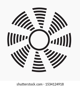 Propeller icon isolated minimal single flat linear icon for application and info-graphic. Commercial line vector icon for websites and mobile minimalistic flat design.