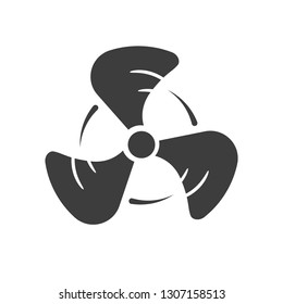 Propeller icon isolated on white background. Propeller vector logo. Fan in flat design style. Modern vector pictogram for web graphics