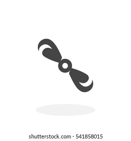Propeller icon isolated on white background. Propeller vector logo. Flat design style. Modern vector pictogram for web graphics - stock vector