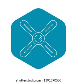 Propeller icon. Outline illustration of propeller vector icon for web