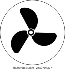 Propeller icon set. Fan speed icons. Conditioning equipment sign. propeller for surface drive. Cooling Fan symbols. Electrical temperature equipment
