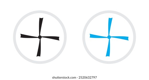 propeller icon set, propeller icon isolated on white background. vector illustration.