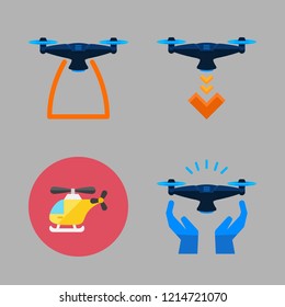 propeller icon set. vector set about helicopter and drone icons set.