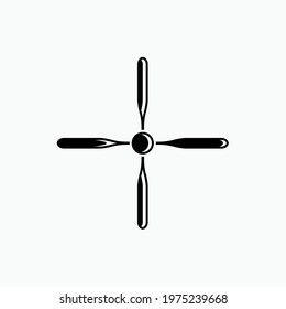 Propeller Icon. Swirl Symbol - Vector.