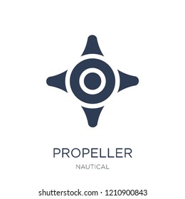 Propeller icon. Trendy flat vector Propeller icon on white background from Nautical collection, vector illustration can be use for web and mobile, eps10