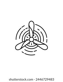 propeller icon, vector best line icon.