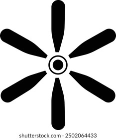 propeller icon vector design element, engine or motor image, flat design fan propellers vector, isolated on transparent background. wind fan rotating prop, fan, rotor mover, aircraft design.