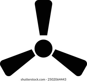 propeller icon vector design element, engine or motor image, flat design fan propellers vector, isolated on transparent background. wind fan rotating prop, fan, rotor mover, aircraft design.